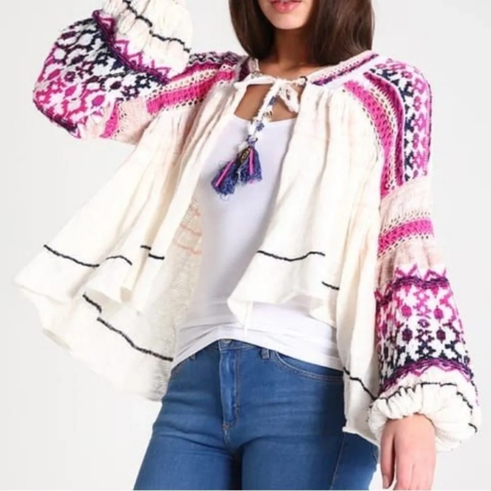 Free People Bell Sleeve Knit Cardi